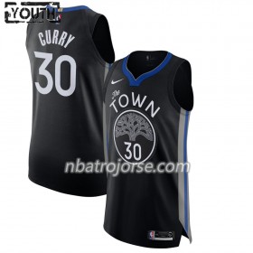 Barn Golden State Warriors Tröja Stephen Curry 30 2019-20 Nike City Edition Swingman